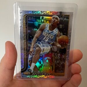 Topps Carmelo Anthony Silver Glitter Foil NBA 25/26 NBA Card #256 in Top Loader